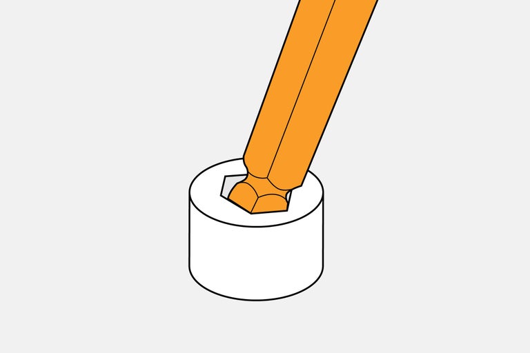 Embout hexagonal dans douille