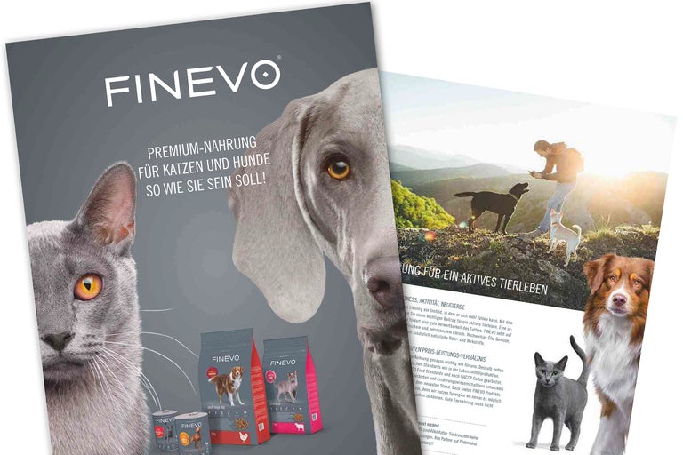 Brochure Finevo pour aliments premium pour chats et chiens