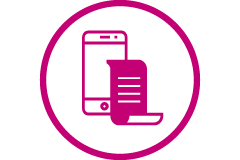 Smartphone et document de facture