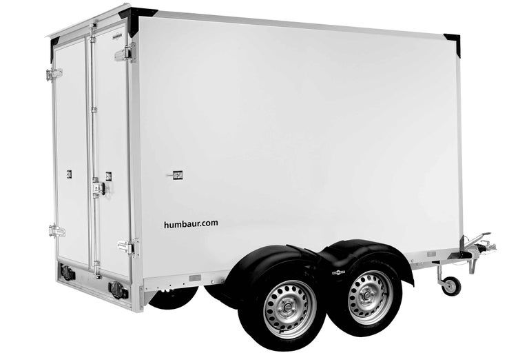 Humbaur Kofferanhänger mit zwei Achsen