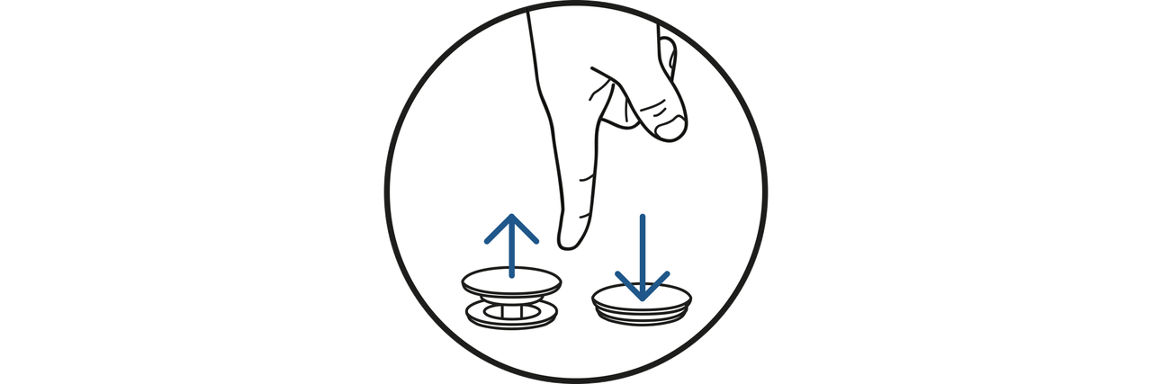 Symbole pour l'installation d'une garniture d'écoulement