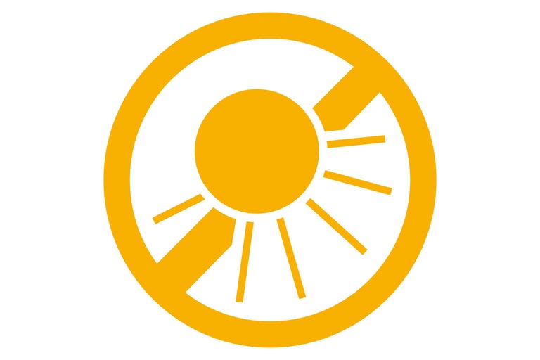 Symbole pour protéger contre la lumière directe du soleil