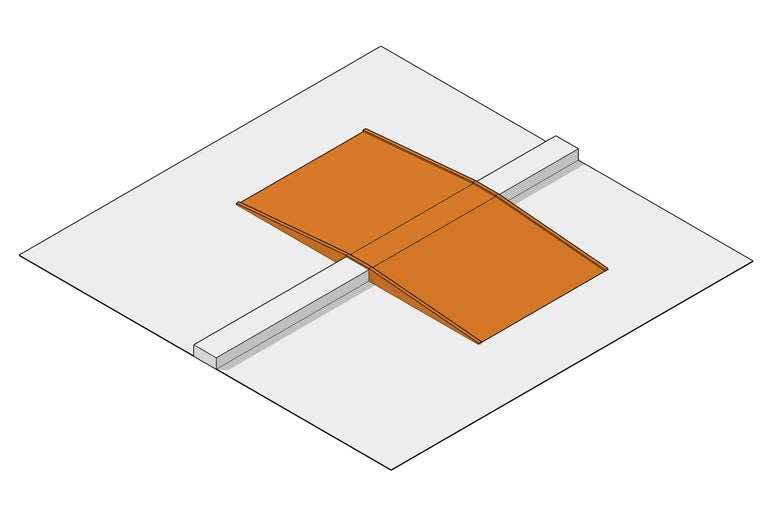 Draufsicht auf eine Stegplatte für den Aussenbereich