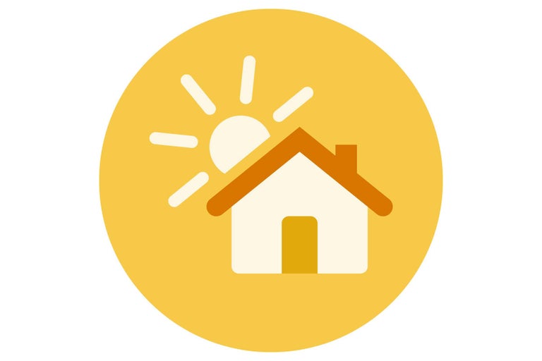 Symbole pour une maison ensoleillée