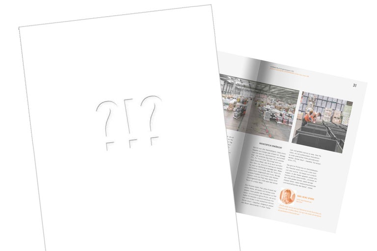 Une page du magazine Hornbach sur le développement durable 2021 avec des articles sur le transport respectueux des ressources