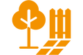 Orangefarbener Hintergrund