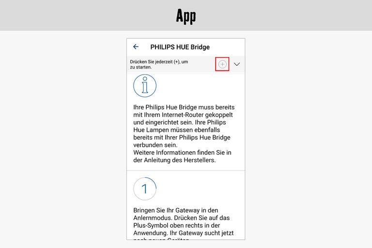 Instructions de l'application Philips Hue Bridge