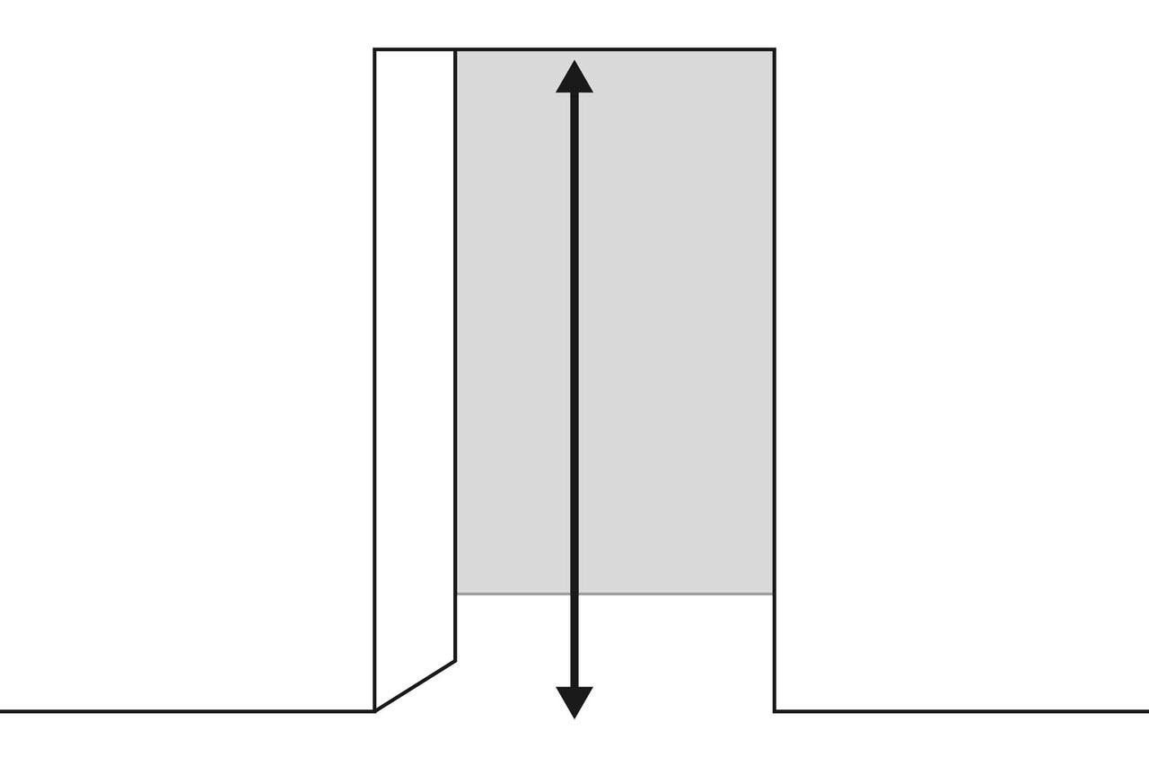Illustration d'une compensation de hauteur