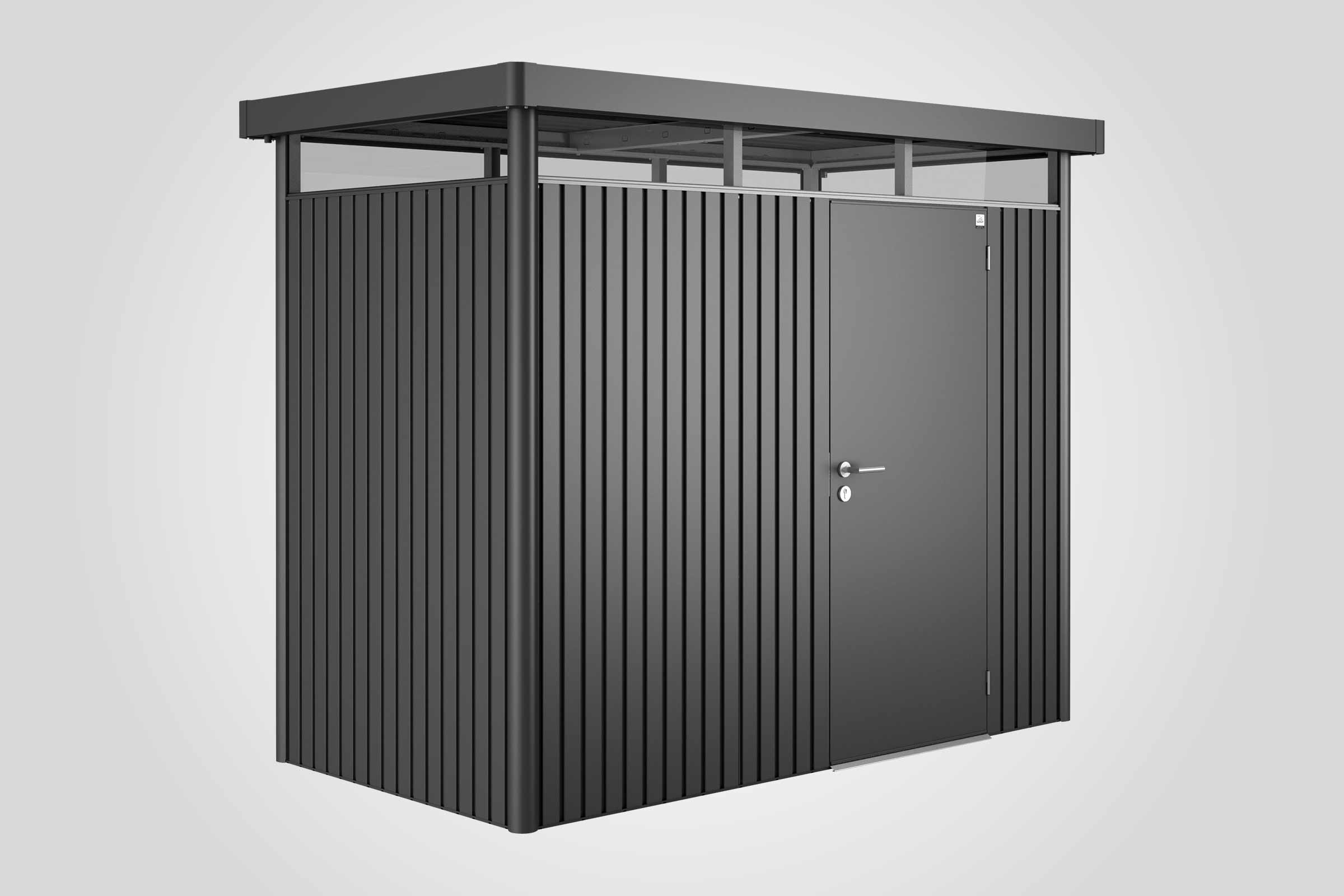 Abri de jardin en métal avec porte