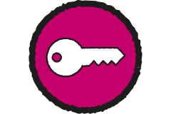 Symbole pour service de clés