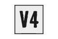 Symbole pour chanfrein en V sur les quatre côtés pour stratifié ou parquet