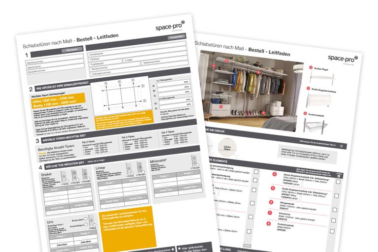 Schiebetüren nach Maß Bestell-Leitfaden
