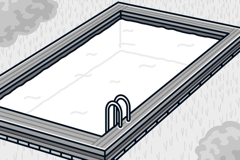 Schwimmbecken mit Leiter