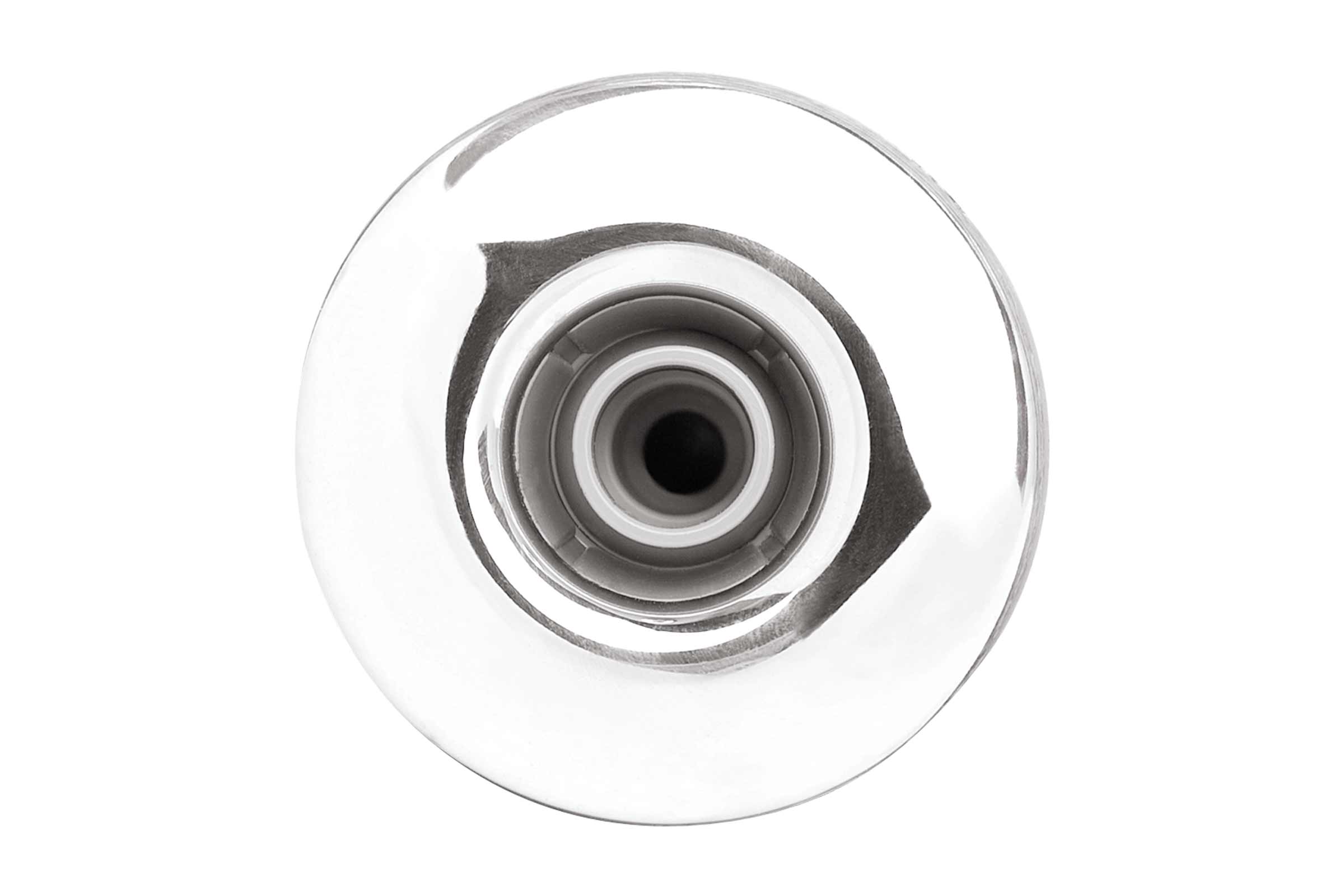 Duschkopf aus Metall, Aufsicht
