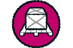 Symbole pour livraison sur palette