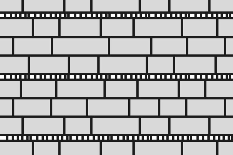 Illustration d'un mur en briques avec bande de joint