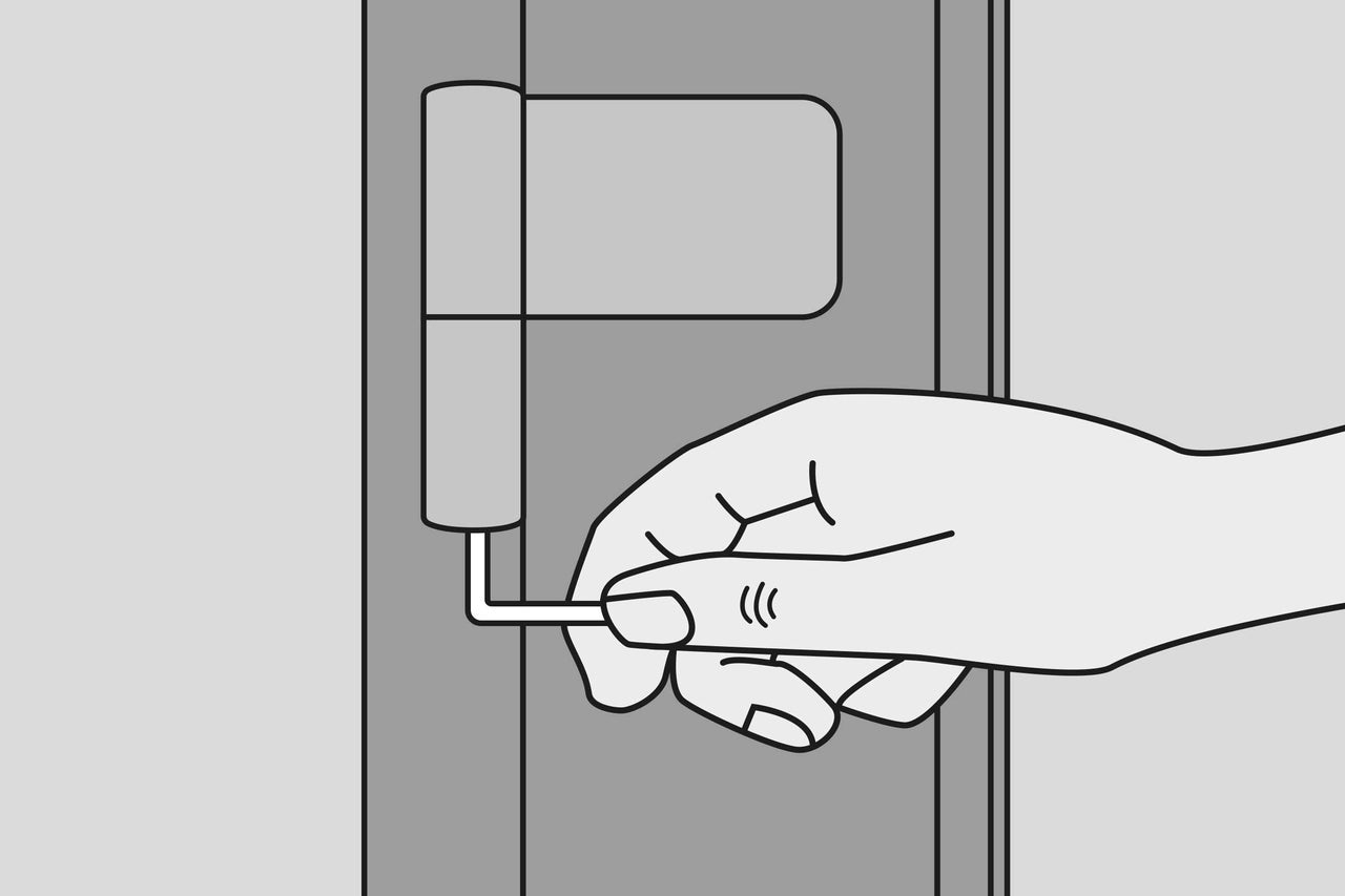Illustration d'une main ouvrant une fenêtre