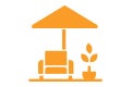 Symbole pour mobilier de jardin et protection solaire
