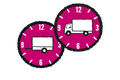 Symbole pour les délais de livraison avec camion et remorque