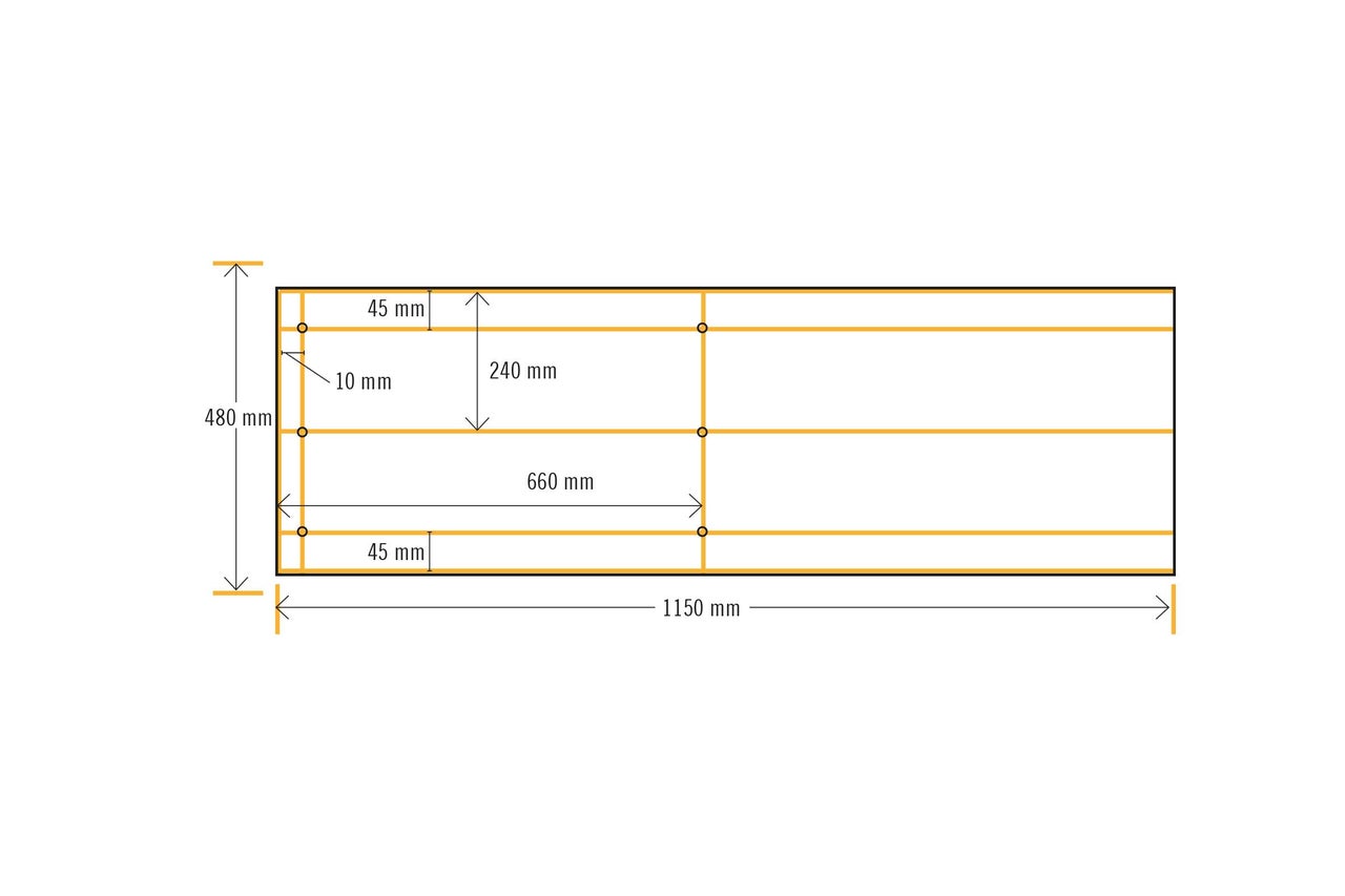 Dimensions d'une plaque : 1 150 millimètres de long, 480 millimètres de large.