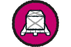 Symbole pour livraison par transporteur