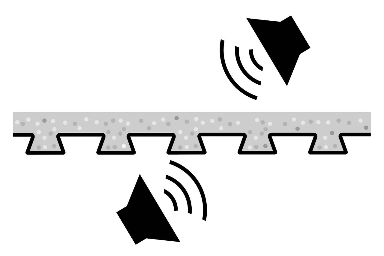 Symbole pour tapis antibruit pour la réduction du bruit