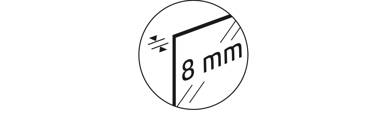Symbole pour diamètre de produit 8 millimètres