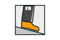 Symbole pour la classe de résistance au glissement R10 pour les revêtements de sol