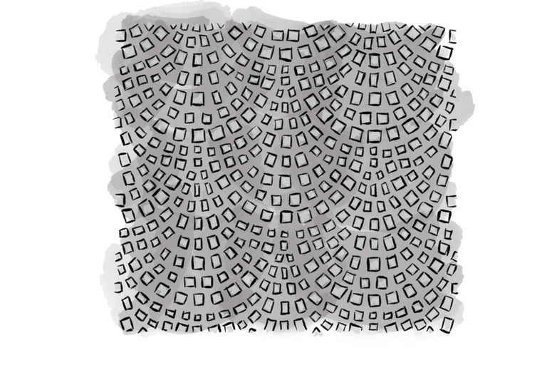 Illustration avec motif carré répétitif