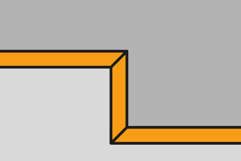 Illustration eines Treppenprofils