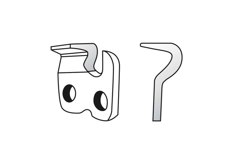 Ersatzmeißel und Dachträgerhaken für Dachrinnenreinigung