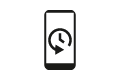 Symbol für Zeitrückmeldung auf einem Smartphone