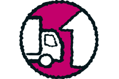 Symbole pour livraison par camion