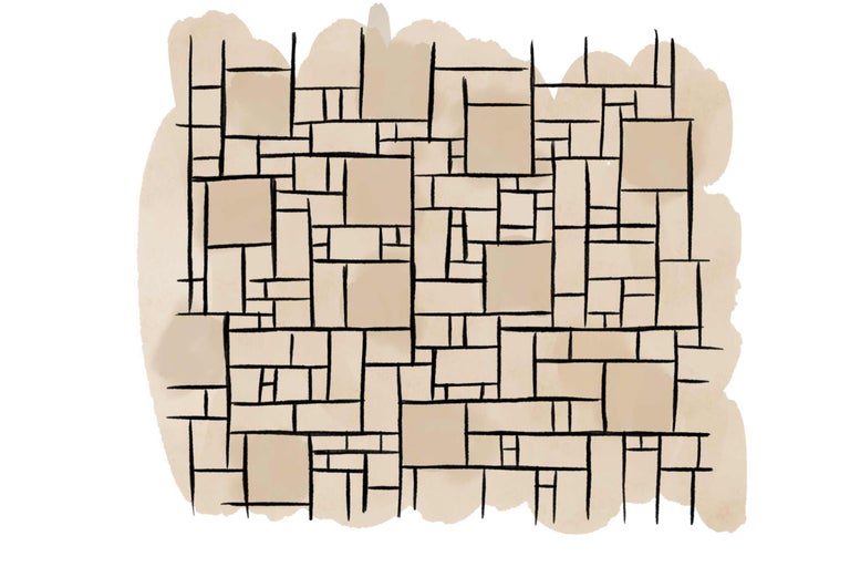 Illustration avec des rectangles et des lignes