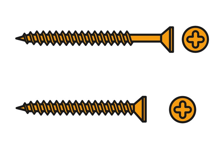 Deux vis à tête cruciforme