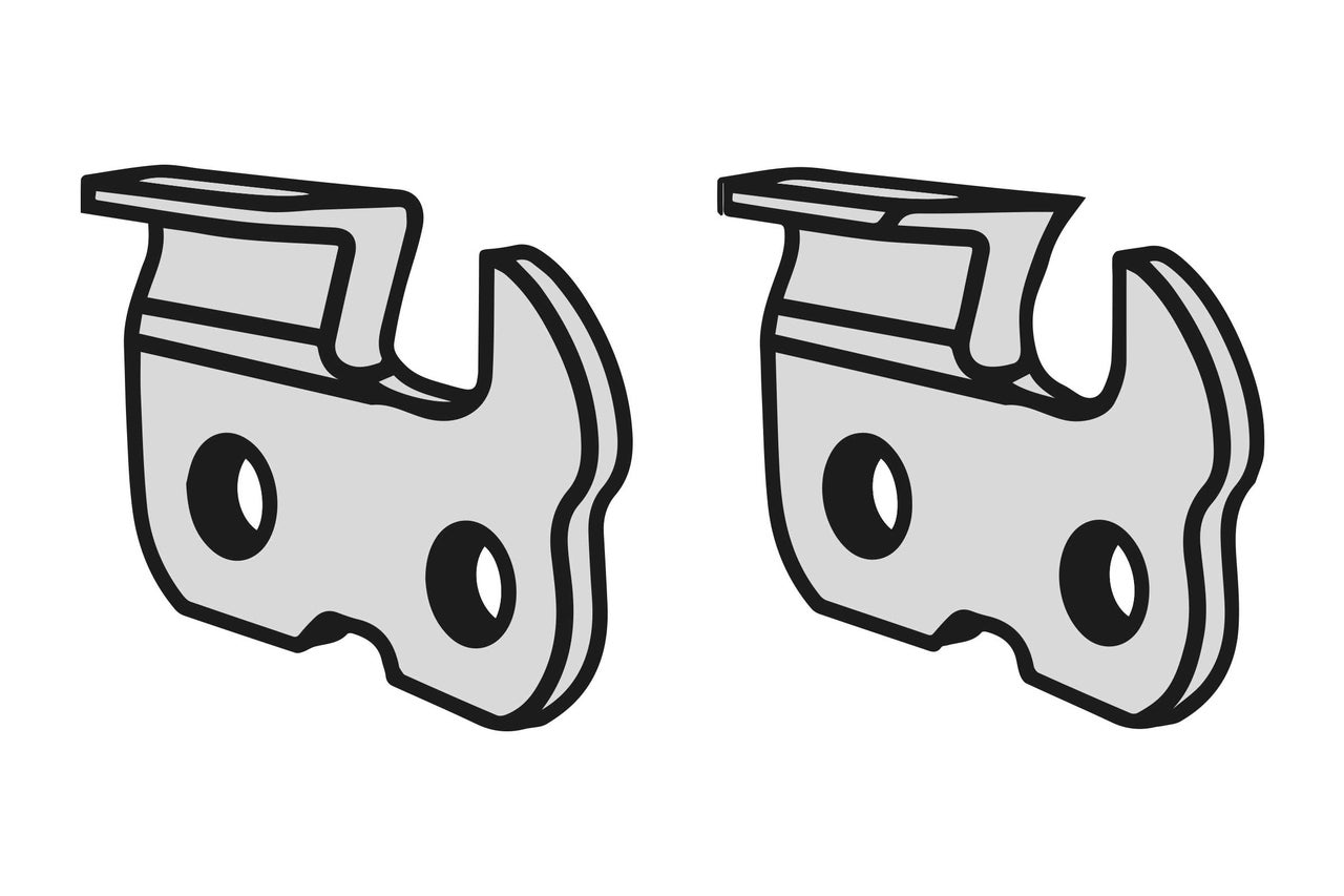 Deux rivets de chaîne pour une chaîne de tronçonneuse