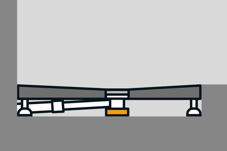 Darstellung einer Holzunterkonstruktion.