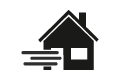 Symbole maison avec pile de bois