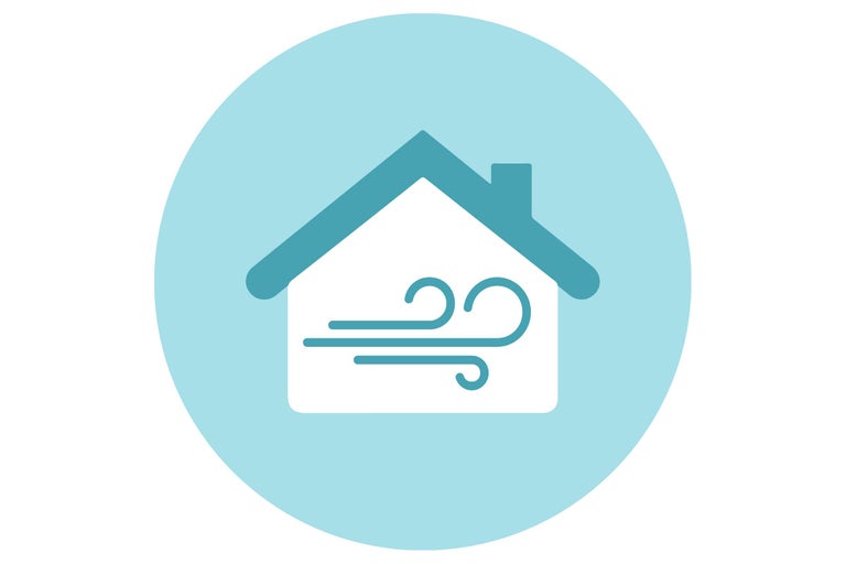 Symbole pour l'aération dans la maison