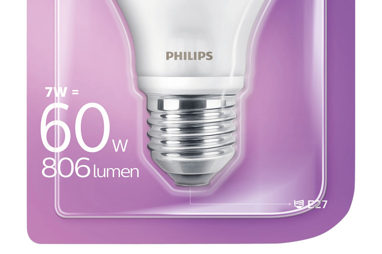 Logo Philips, Ampoule culot E27 avec 806 lumens