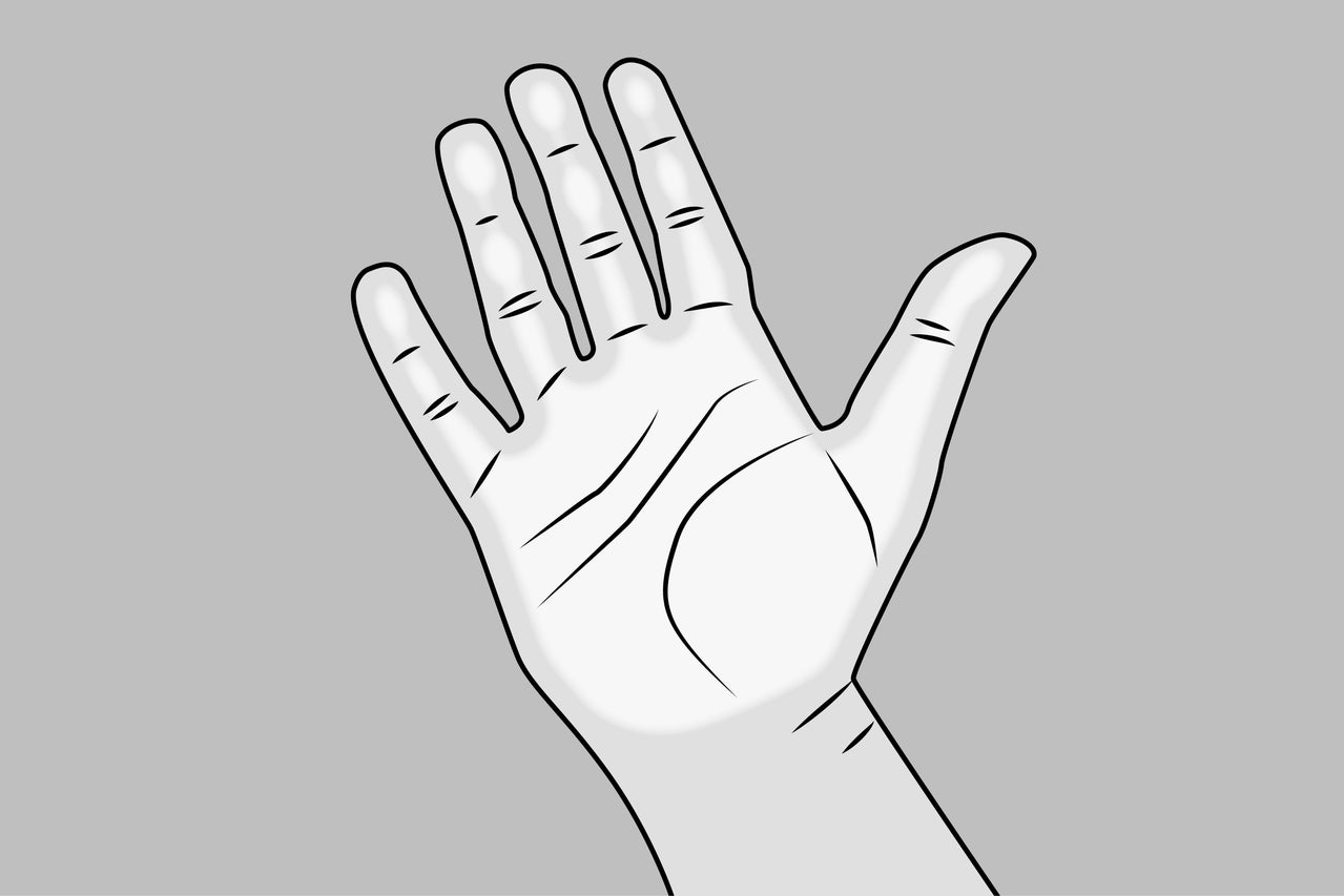 Illustration d'une paume ouverte