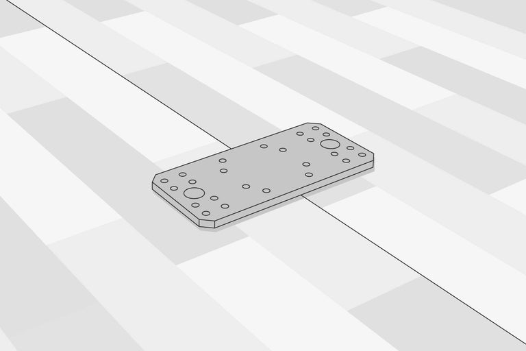 Metallplatte mit mehreren Löchern