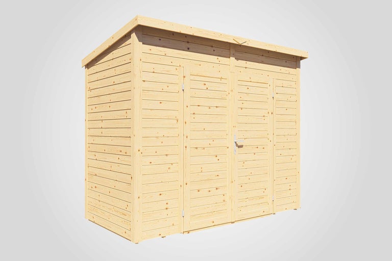 Holzgartenhaus mit drei Türen