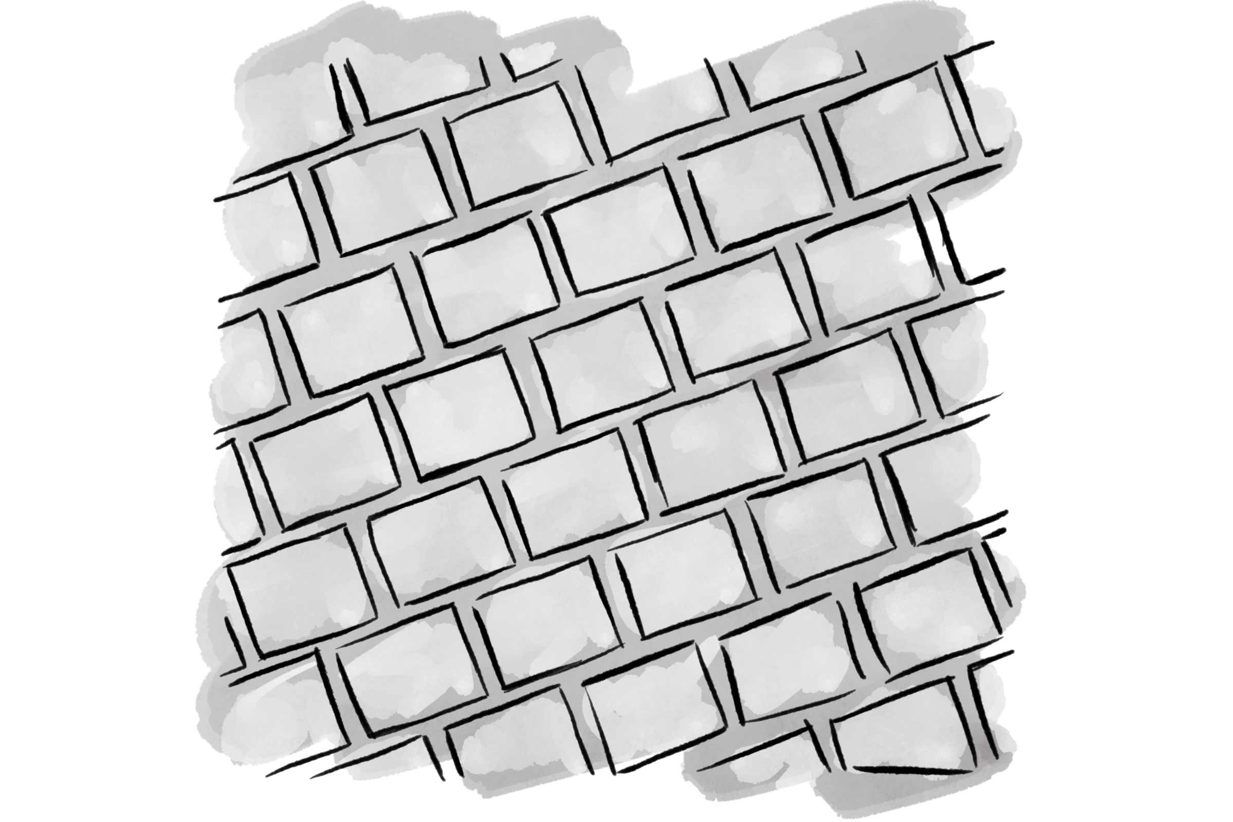 Illustration einer Mauer