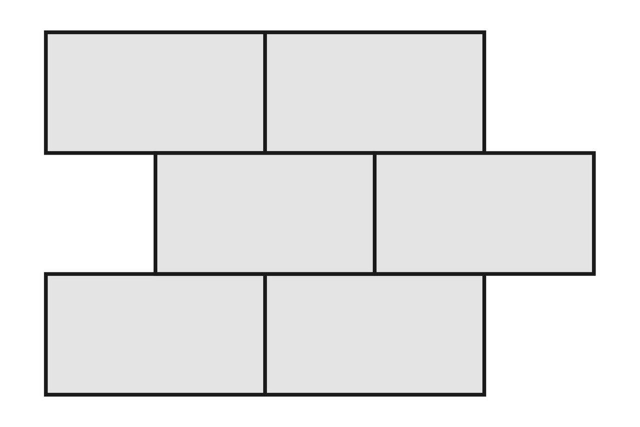 Motif de pose à joints croisés pour carrelages ou pavés