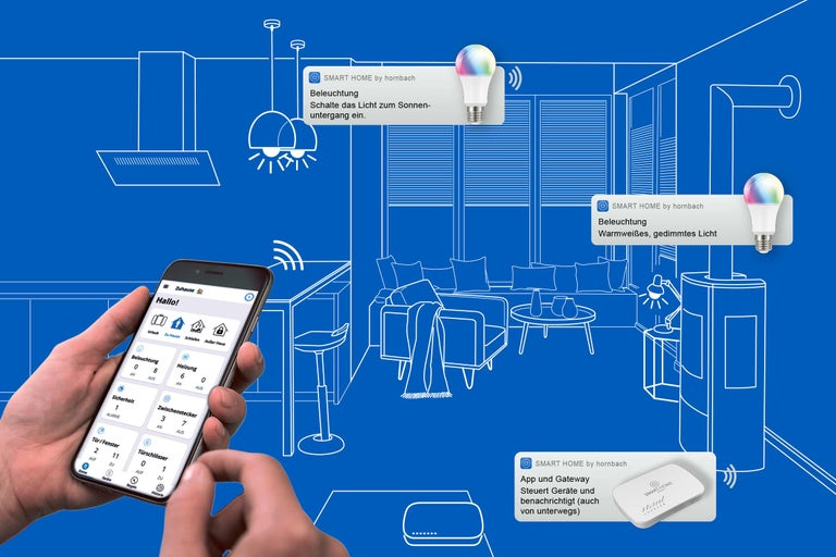 Smart Home von Hornbach steuert Beleuchtung und Geräte per App