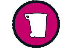 Symbole de poubelle