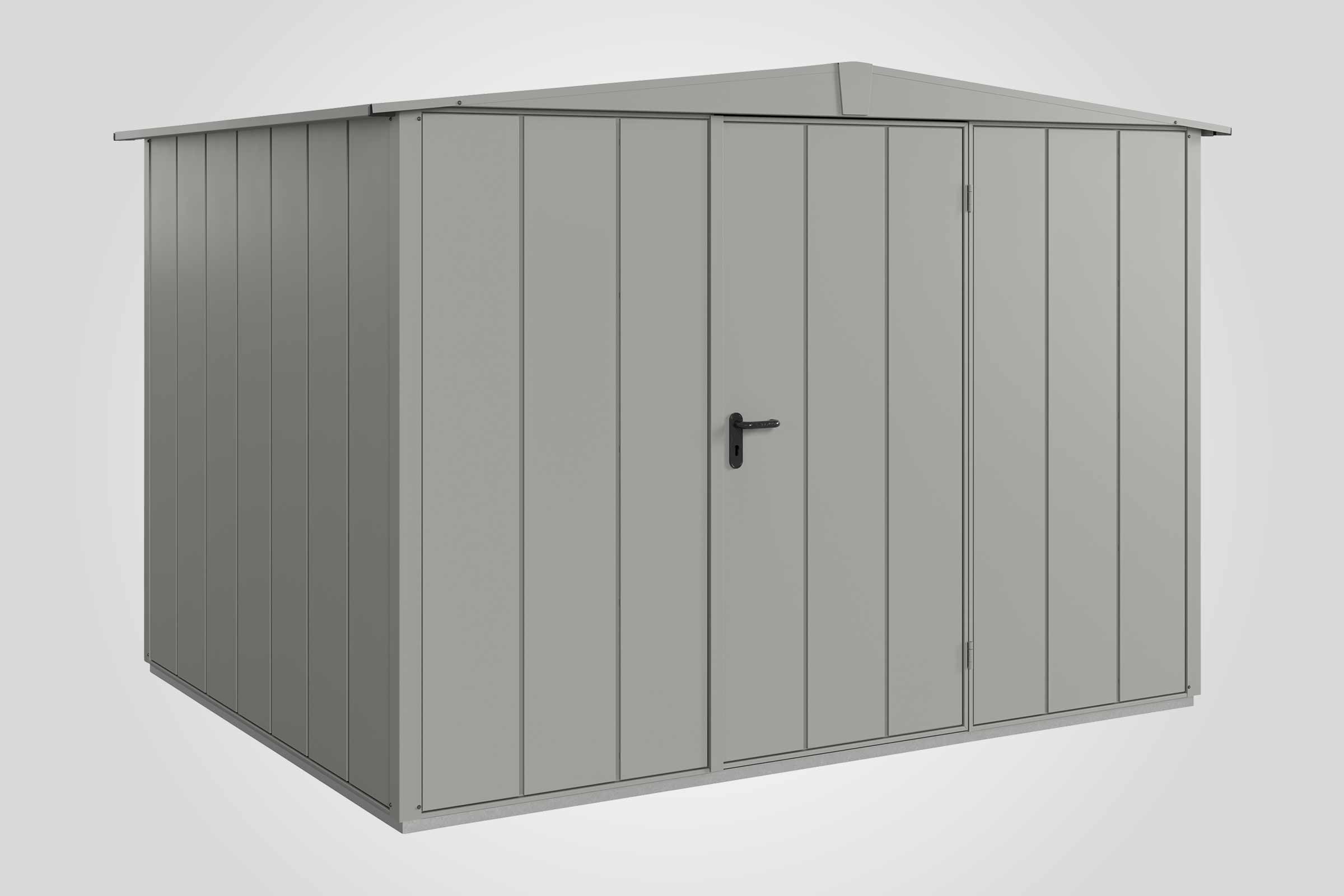 Armoire de jardin en métal avec double porte et poignée