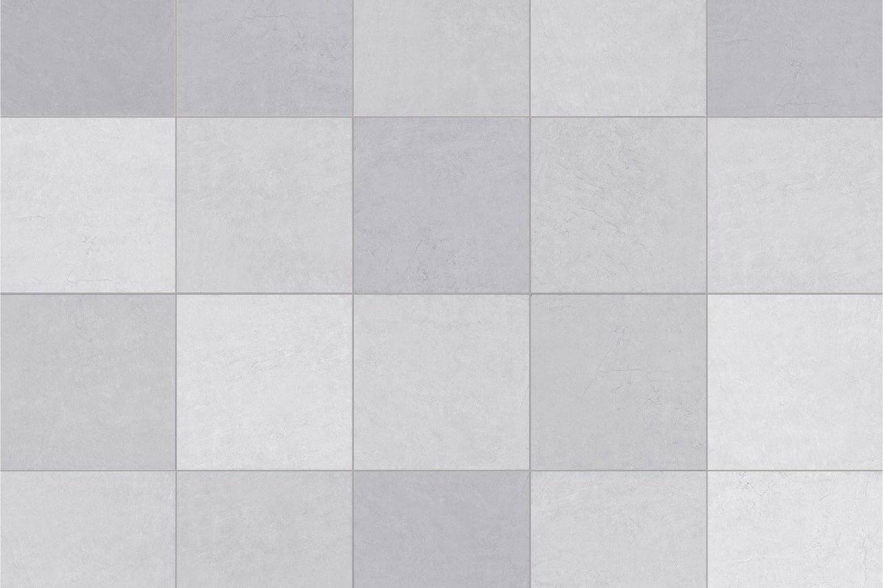 Carreaux de sol carrés avec une structure de surface uniforme en aspect pierre