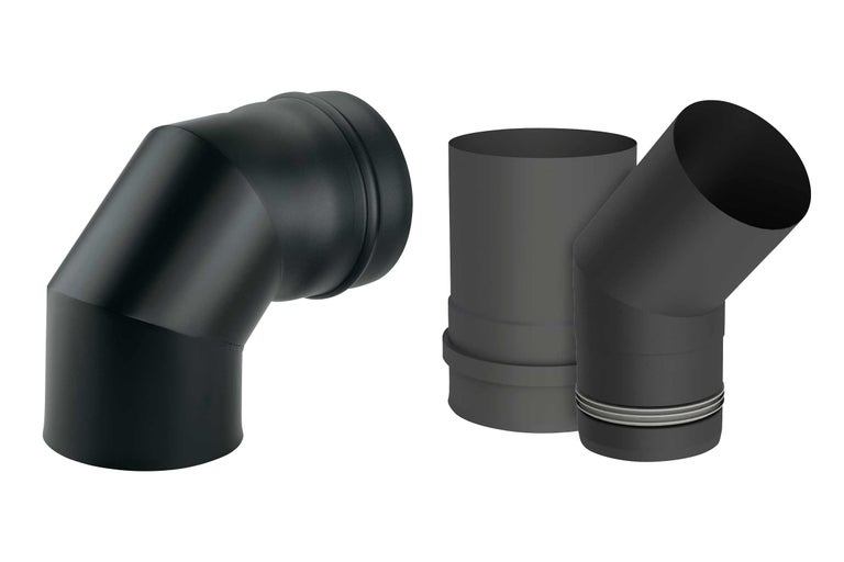 Coude de tuyau de poêle, rallonge de tuyau de poêle et set de tuyaux de poêle